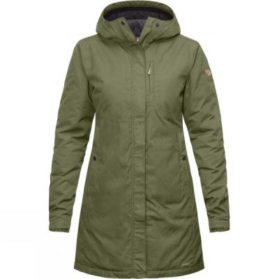 Parka Fjallraven Kiruna Padded Mujer Verde Oliva - Chile VXK649207